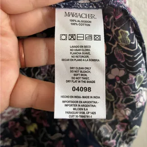 Maria cher Floral Button Down Long Sleeve Blouse Multicolor L (#04098) thumbnail 14