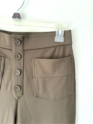 Halara Day Stretch High Waisted Wide Leg Pants Olive Green Athleisure Comfort thumbnail 6