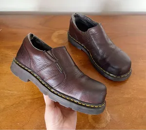 Dr Martens • Resistor ST slip on loafer chunky platform industrial brown leather thumbnail 1