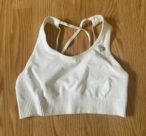 Women's Best White Strappy Seamless Sports Bra thumbnail 1