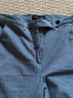 Nw/oTags Built by Wendy Angle Trousers Barrel Leg High Waist Engineer Stripe M thumbnail 5