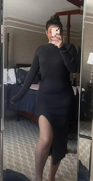 Wilfred Aritzia Grey Knit Long Dress thumbnail 1