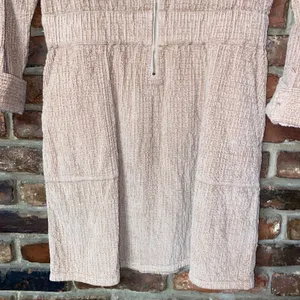 J. Crew Mocha Tan Corduroy Zip-Front Cinched Mini Dress Women's Size 8 thumbnail 6