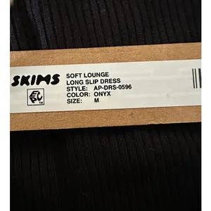 SKIMS Soft Lounge Long Ribbed Slip Dress Onyx size Medium thumbnail 10