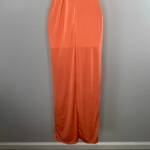 Revolve NBD Sangria Gown XXS‎ Sherbert Orange Wrap Front Slit Sleeveless Formal thumbnail 7