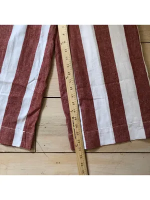 Madewell NWOT Women's Orange/Brown Striped Pull On Wide Leg Pants Size ST thumbnail 8
