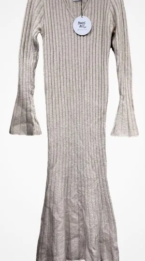 Princess Polly Super Maxi Sweater Body Con Mermaid Dress Ribbed Knit Medium/Large thumbnail 1