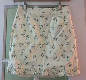Urban Outfitters Cream Floral Mini Skirt thumbnail 1