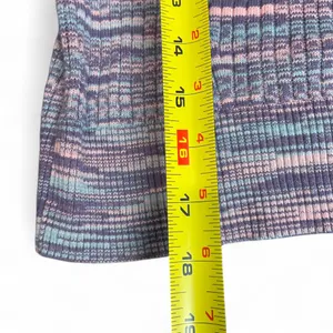 Sincerely Jules Purple‎ Space Dyed Long Bell Sleeve Cropped Preppy Knit Sweater thumbnail 5