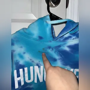 Barstool Sports Blue Tie-Dye Hungover Hoodie thumbnail 4