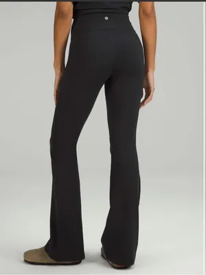 Lululemon Groove Super-High-Rise Flared Pant Nulu black size 4 thumbnail 2