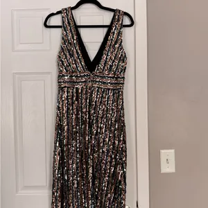 Lulus Multi Sequin Midi Dress Holiday Party New Year thumbnail 7