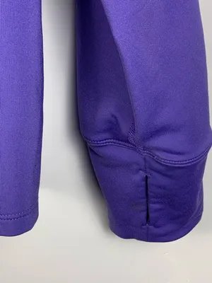 Nike Dri-FIT Womens Half Zip Pullover Purple Running Thumbholes Long Sleeve M thumbnail 11