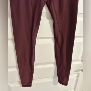 CRZ Yoga Fleece Lined Leggings Burgundy Purple Size XS thumbnail 3