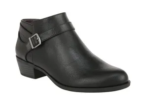 NWT Lifestride Womens Alexander Faux Leather Buckle Ankle Boots Booties Black 7M thumbnail 1