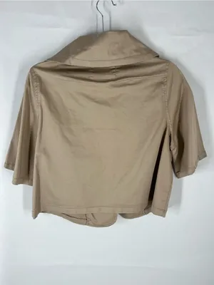 Live a‎ Little Cropped Short Sleeve Jacket NWT Sand Size M thumbnail 6