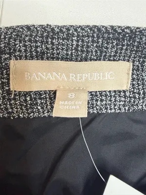 Banana Republic black and gray flounce tweed skirt size 8 thumbnail 6