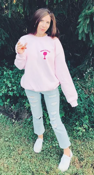 Gildan Wine Happy Sweatshirt thumbnail 3