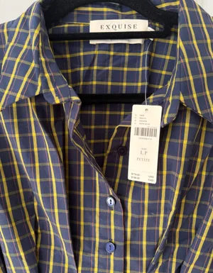 Anthropologie The Tobie Plaid Mini Shirt Dress by Exquise, Size LP thumbnail 10