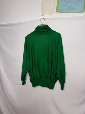 Stolz vintage embroidered cowl neck bat wing sweater sz Medium thumbnail 5