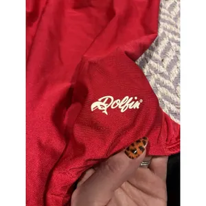 Vintage 90s Dolfin Red One Piece Retro Competition Swimsuit USA See Pics thumbnail 4