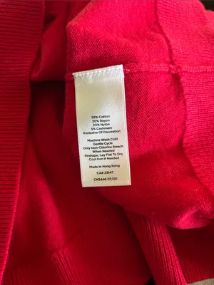 Talbots Cashmere Blend PENGUINS Knit Sweater Sz L Red CrewNeck Fuzzy Soft Lightw thumbnail 6