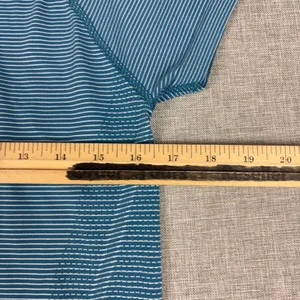 Athleta Shirt Womens Small Blue Striped Crew Neck Lightweight Athletic Top thumbnail 3