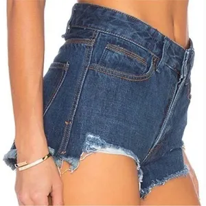 Free People Logan High Rise Cut Off Jean Shorts Distressed Button Fly Booty 26 thumbnail 1