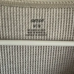 Aerie Gray Long Sleeve Ribbed Top thumbnail 2