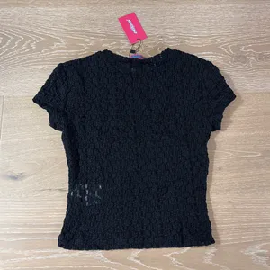 Edikted Lace Sheer Short Sleeve Top Size XS in Black thumbnail 4