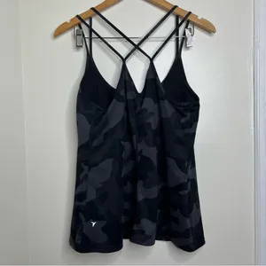 Old Navy Active Powersoft Athletic Tank Top Women’s Size XL Gray Black Camo thumbnail 6