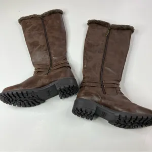 G.H. Bass & Co. | Lydia Brown Tall Faux Fur Lined Fashion Winter Boots 7 thumbnail 7