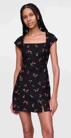 Gap Linen Blend Cherry Mini Dress Size XL thumbnail 1