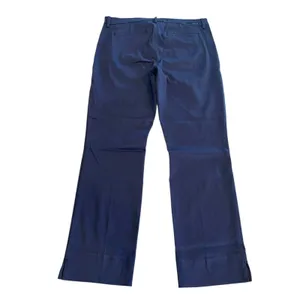 Level 99 Trousers Women 31 Navy Blue Zip Pocket‎ Stretch Slit Hem Dark Academia thumbnail 3