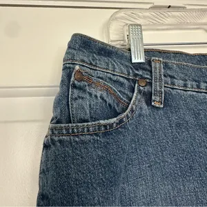 Wrangler Cash Waist Bootcut Blue Riding Jeans Womens‎ Sz 15/16 × 34 Cowgirl Cut thumbnail 4
