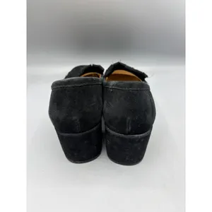 Reaction Kenneth Cole‎ Shoes Womens 8 Black Suede Loafers Fringe Block Heel thumbnail 3