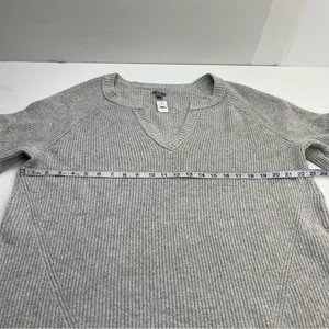 Aerie Terry Cloth Sweater Womens XL Grey Gray Wrist Tie Notch Neck‎ NEW *FLAWED thumbnail 8