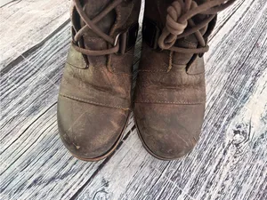 Sorel Joan of Arctic Brown Leather Wedge Boots thumbnail 7