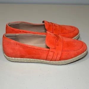 Cole Haan NWOT Women's Cloudfeel Montauk Orange Suede Espadrille Loafers‎ 8B thumbnail 2