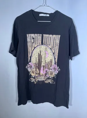 Altar’D State Womens Neon Moon Western Graphic Tee Shirt Gray Xs thumbnail 1