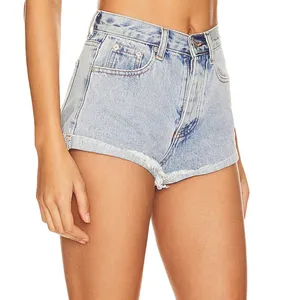 Superdown Cutoff Jean Shorts Size 23 Light Wash Faded Denim High Rise $68 NEW thumbnail 2