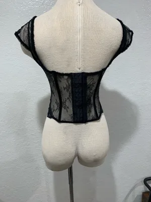 Black Lace Corset Top Size XS thumbnail 6