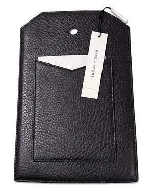 Marc Jacobs Black NWT Leather Sleeve Pouch‎ Travel Organizer Women OS thumbnail 1