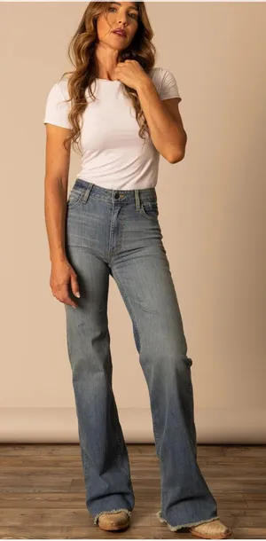 Kimes Ranch Light Blue High-Rise Wide Leg Jeans thumbnail 1