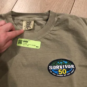 Survivor Comfort Colors T-Shirt 50 Seasons Logo - Khaki thumbnail 3