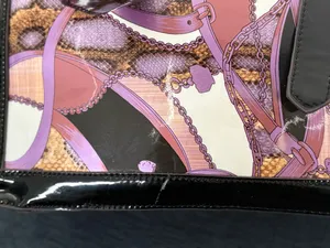 Stylish Black and Purple Women's Vintage Look Handbag thumbnail 4