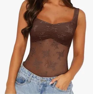 Brown lace bodysuit Size XL thumbnail 1