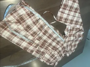 Anthropologie Brown & Cream Plaid Capris thumbnail 6