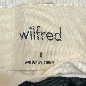 Aritzia Wilfred Womens Gray Wool Plaid Check Straight Crop Trousers Pants Size 6 thumbnail 4