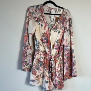 Rossmore floral long sleeve pink romper wedding guest graduation baby size M thumbnail 3